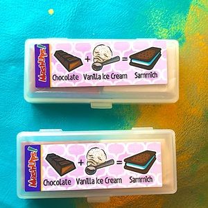 🍫🍦Mashups! Chocolate Vanilla Ice Cream Sandwich kneaded erasers Scented ADHD